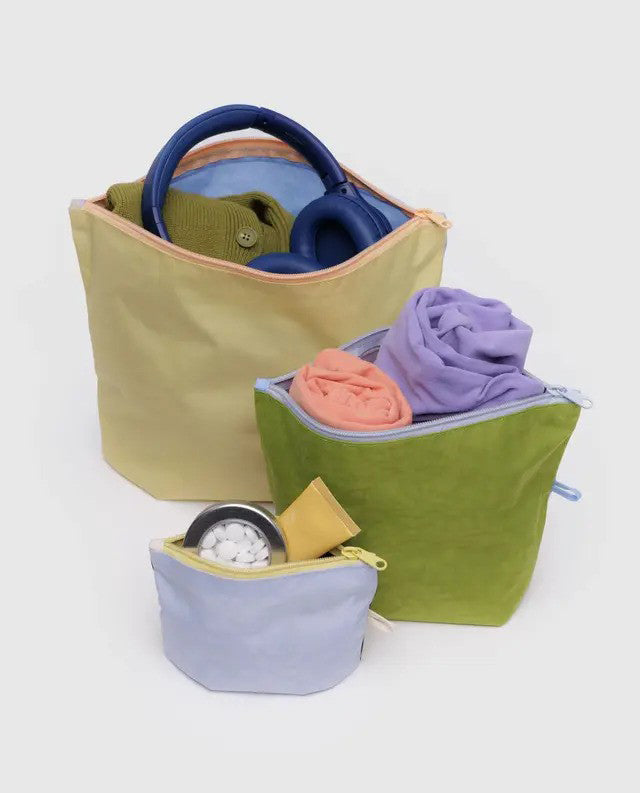 Baggu Go Pouch Set Pastels Colorblock Europe