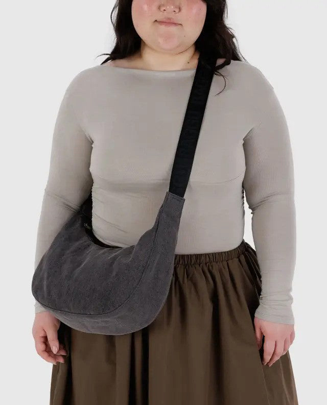 Baggu Medium Denim Crescent Bag Europe