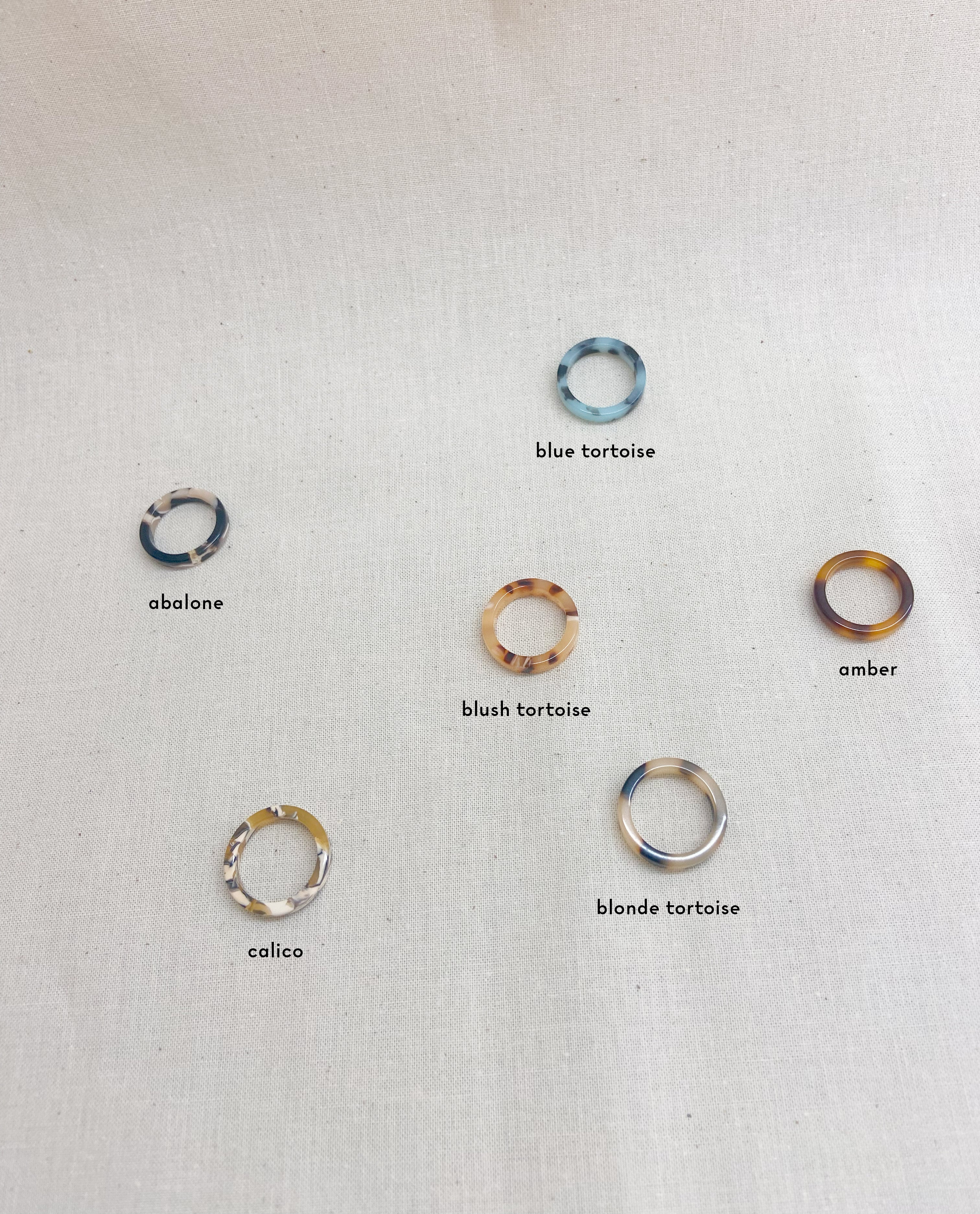 Machete Jewelry thin stack rings bio acetate eco-friendly Nederland Europe