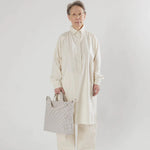 Baggu Horizontal Zip Duck Bag Natural Grid