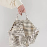 Baggu Horizontal Zip Duck Bag Natural Grid Europe Nederland