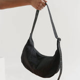 Baggu Medium Recycled Nylon Crescent Bag Black Europe
