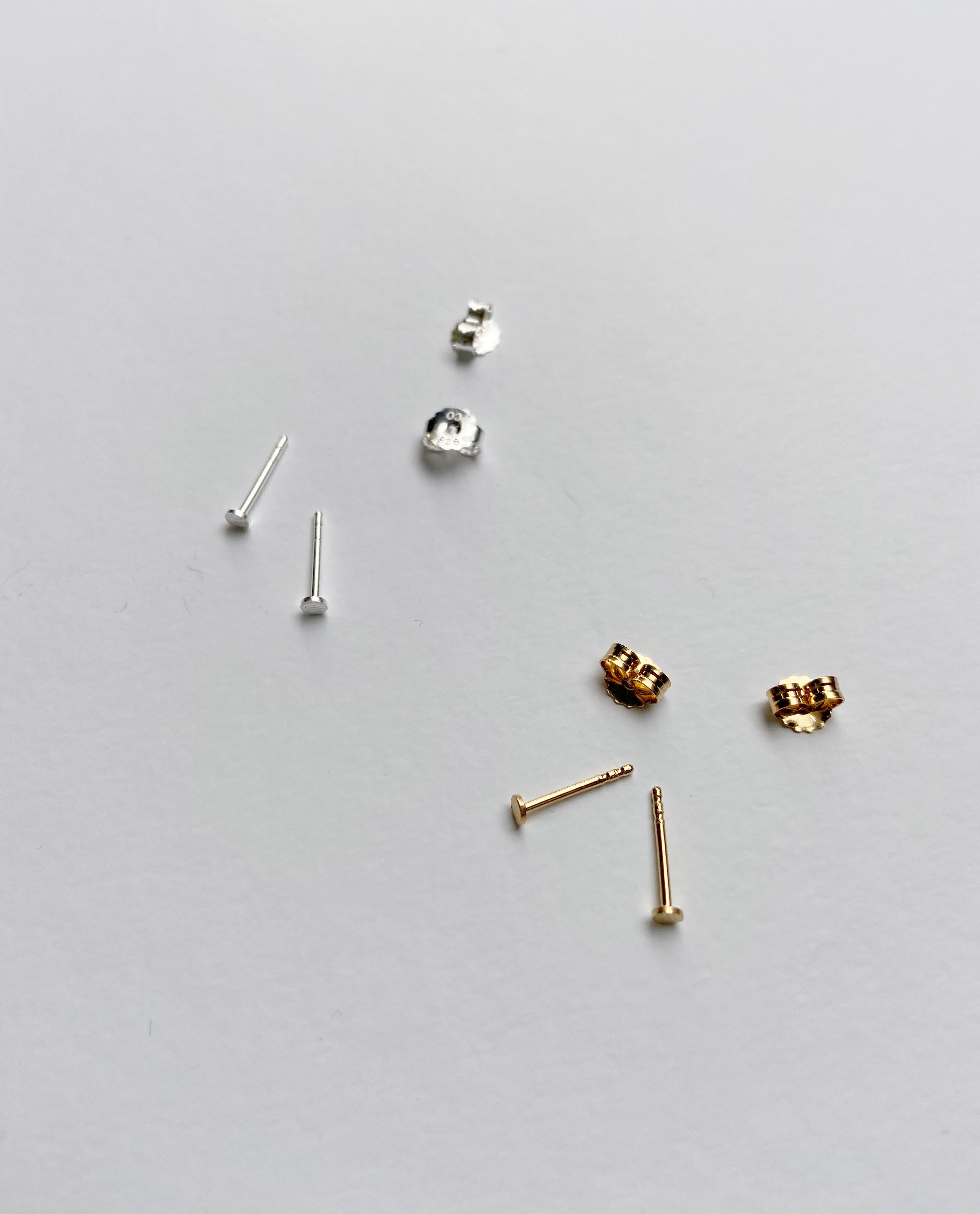 Pernille Corydon Micro Coin Earsticks Silver Gold Utrecht Nederland