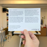 A TOTEM OF convenience drawstring bags postcard