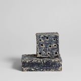 Atuto Ceramic Flower Frog Block Grey Patina