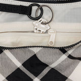 Medium Nylon Crescent Bag: Mixed Plaid