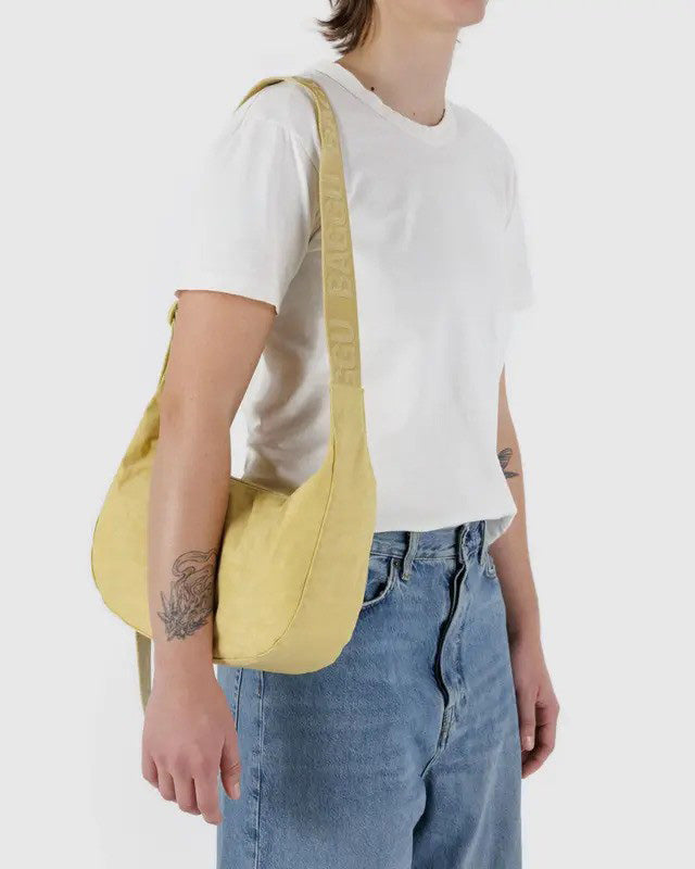 Baggu medium nylon crescent bag butter