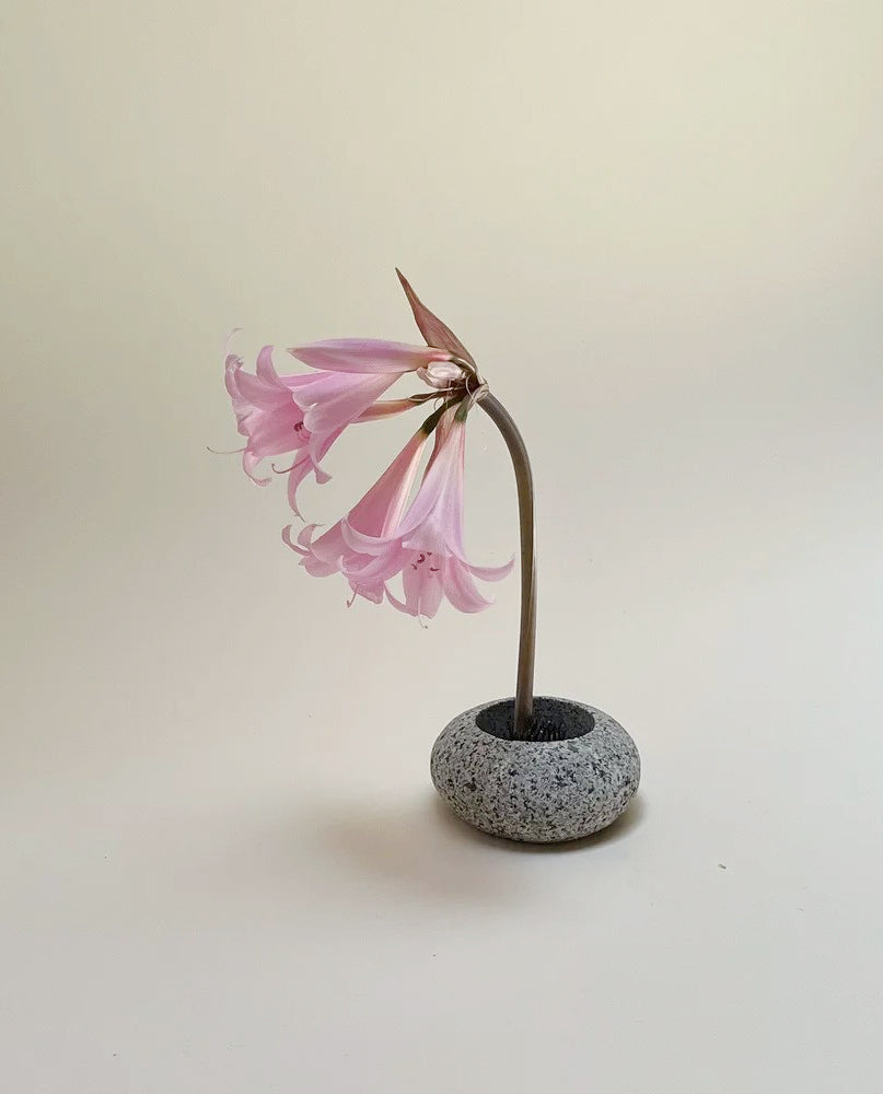 Beach Stone Ikebana Vase