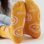 Baggu Crew Sock Marigold Happy Smiley Europe