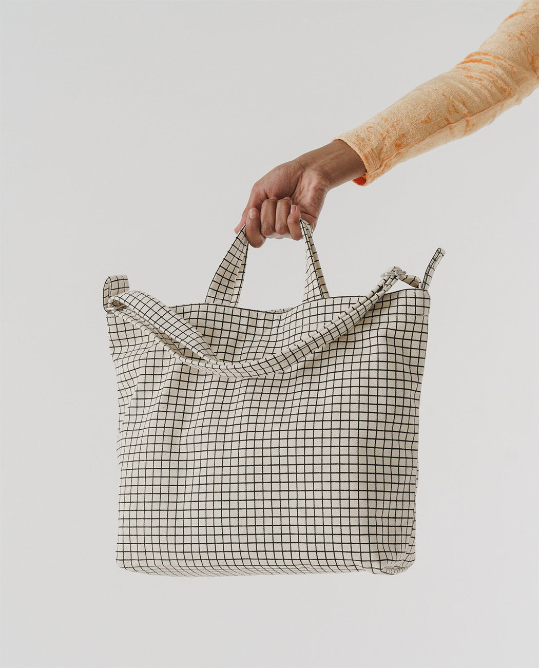 Baggu Horizontal Duck Bag Natural Grid Europe UK Nederland