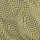 Pillow Case Set of 2: Moss Trippy Checker