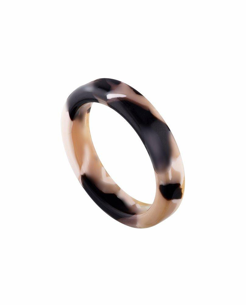 Machete Jewelry Bio Acetate Thin Stack Ring Abalone