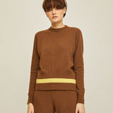 Rita Row Nina Knit Brown Sweater Yellow Nederland
