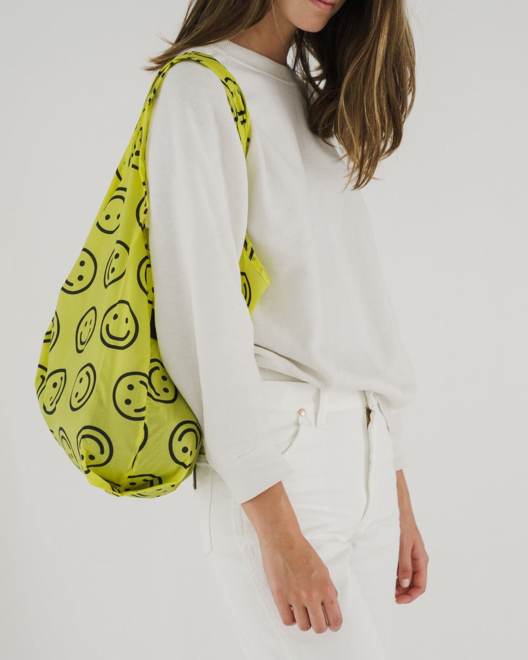 Baggu Utrecht Nederland Yellow Happy Smiley Boodschappentas Tas